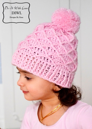 E-Book Häkelanleitung Bommelmütze "Diamond"