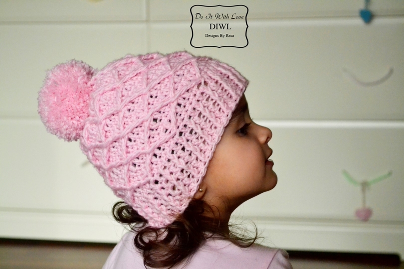 E-Book Häkelanleitung Bommelmütze "Diamond"