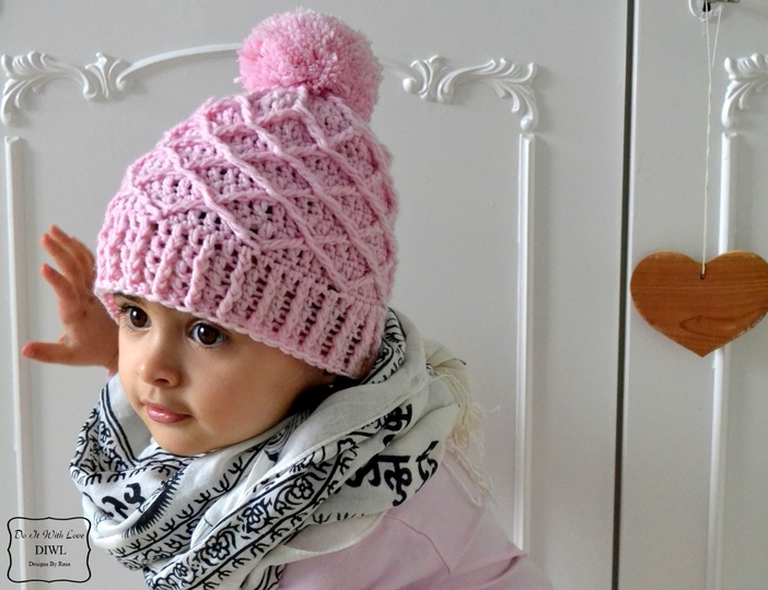E-Book Häkelanleitung Bommelmütze "Diamond"