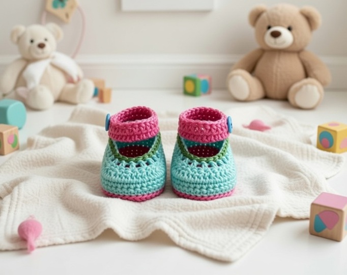 Häkelanleitung Babyschuhe Lara