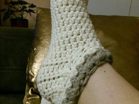 Häkelanleitung Haussocken, Größe 39/40