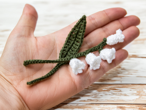 Maiglöckchen gehäkelt Applikation