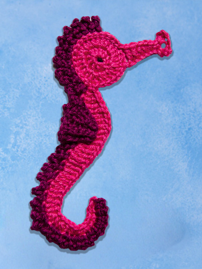 Seepferdchen Applikation Häkelanleitung