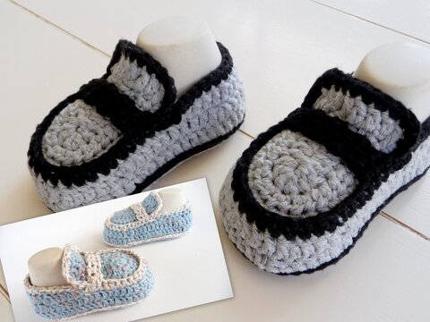 Häkelanleitung - Babyschuhe - College - No.91