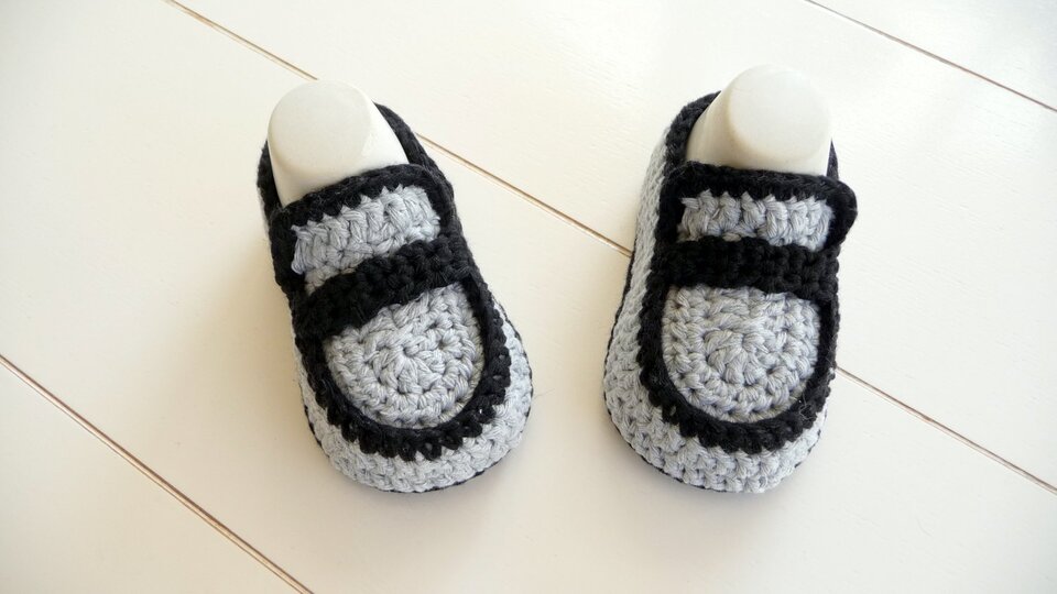 Häkelanleitung - Babyschuhe - College - No.91