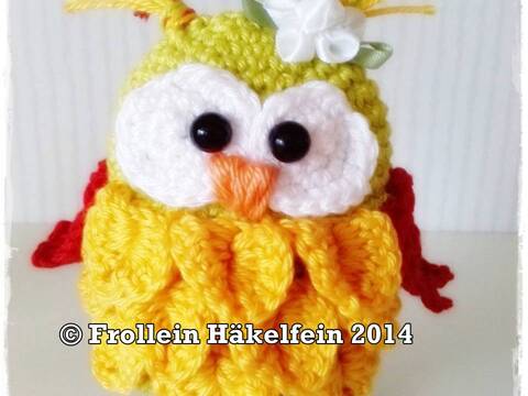 Eierwärmer Eule Häkelanleitung