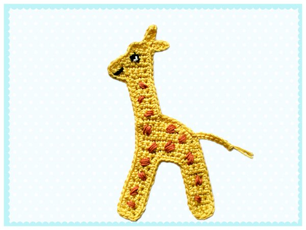 Pattern Crochet Appliques elephant giraffe
