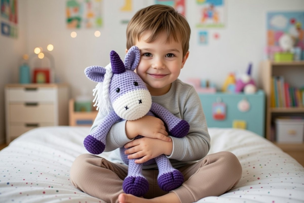 Häkelanleitung  Kuscheltier " Elli Einhorn "