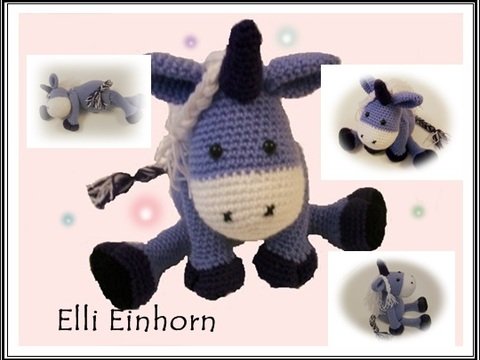 Häkelanleitung XL Amigurumi "Elli Einhorn ",#49