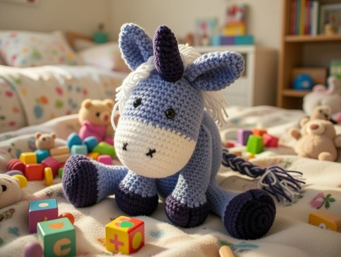 Häkelanleitung  Kuscheltier " Elli Einhorn " - Bild 7