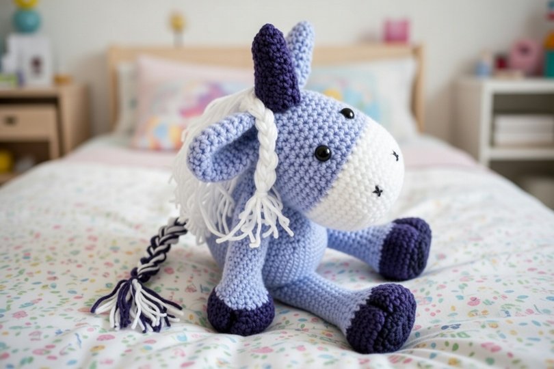 Häkelanleitung  Kuscheltier " Elli Einhorn "