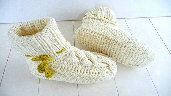 Strickanleitung  - Hausschuhe stricken - ZOPF-Hausschuhe - No.72 - Bild 3