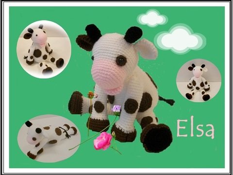 Häkelanleitung Xl Amigurumi "Elsa die Kuh"