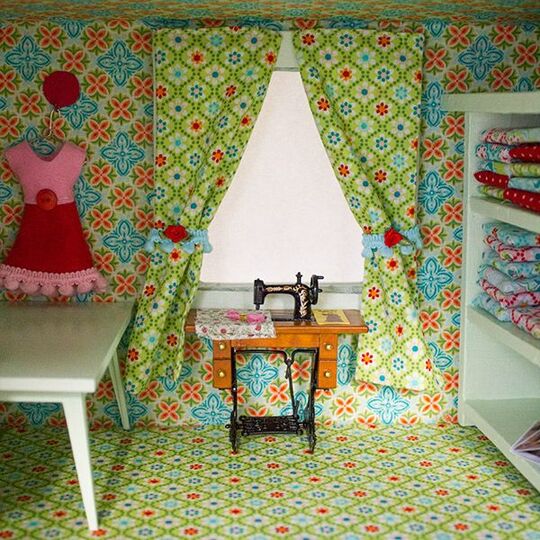 Gardinen für das Puppenhaus - Nähanleitung & Schnittmuster kostenlos