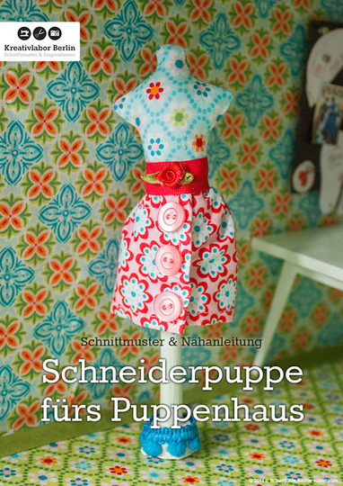 Mini-Schneiderpuppe für das Puppenhaus - Nähanleitung & Schnittmuster kostenlos