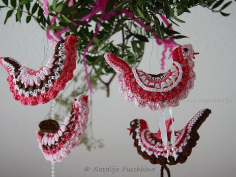 Bunte Frühlings Vögel - Häkelanleitung