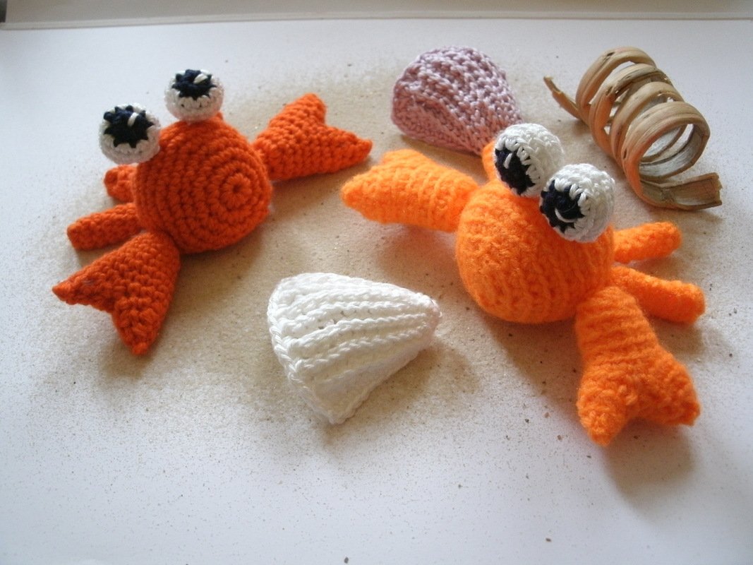 Kribbel und Krabbel die lustigen Krebse Häkelanleitung und Muschel-Häkelanleitung - Bild 2