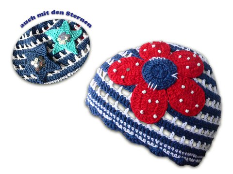 Sommermütze für Babys/Kinder "Seaside", alle Gr., 2 Var.