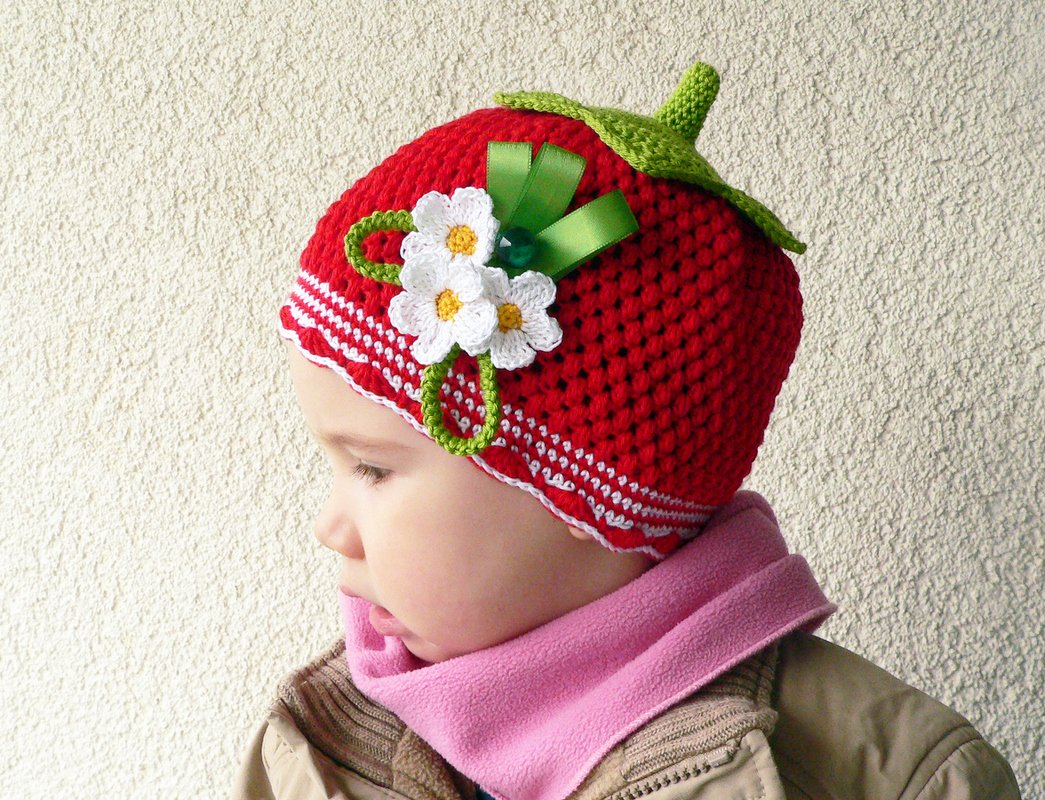 Sommermütze für Babys/Kinder "Himbeere", alle Gr. - Bild 5