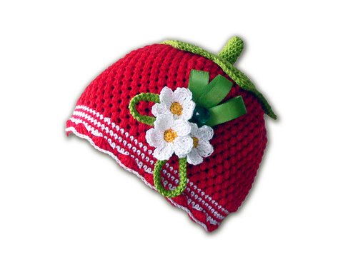 Sommermütze für Babys/Kinder "Himbeere", alle Gr.