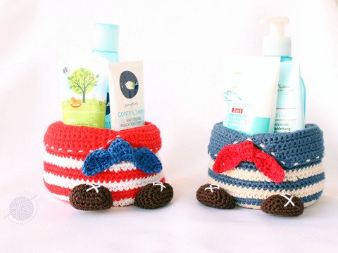 Häkelkörbchen "Seeräuber"