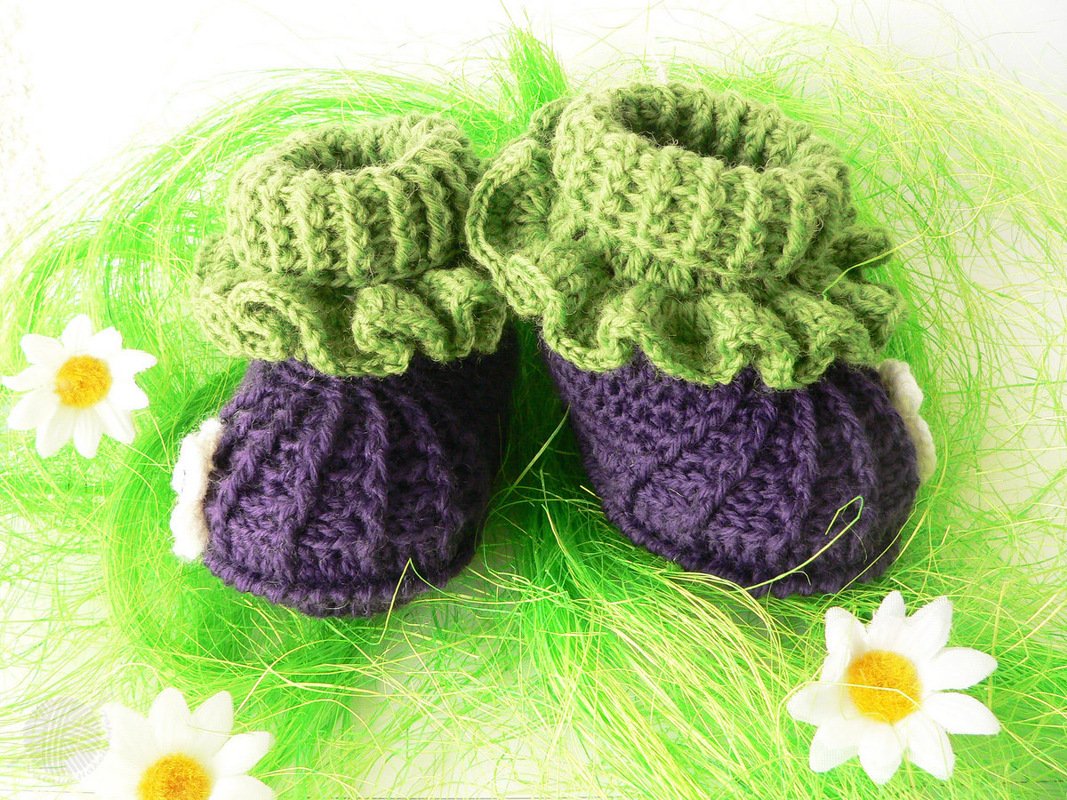 Babyschuhe "Brombeere", Gr. 0 M. bis 12 M.