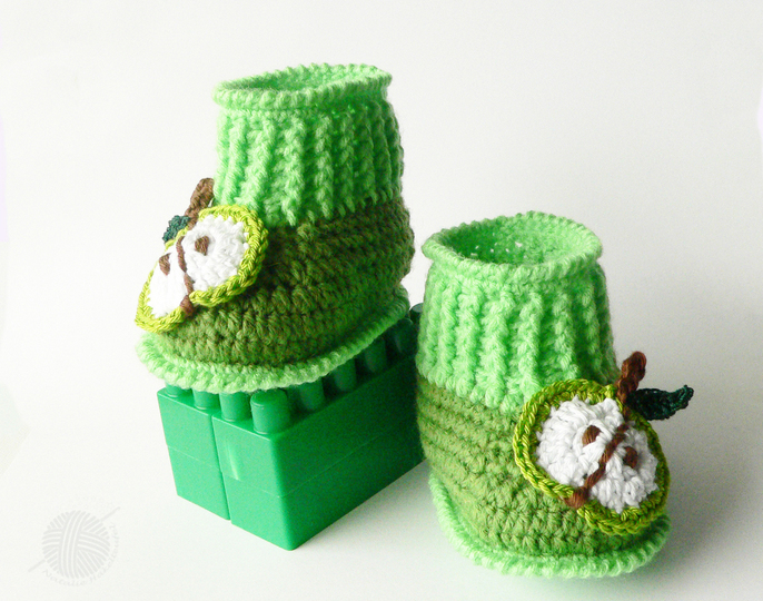 Babyschuhe "Äpfelchen", Gr. 0 bis 12 M.