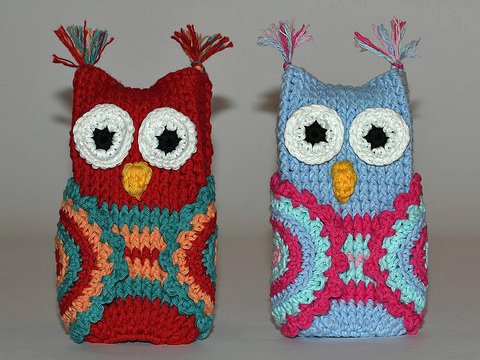 Häkelanleitung Handytasche "Eule" - PDF