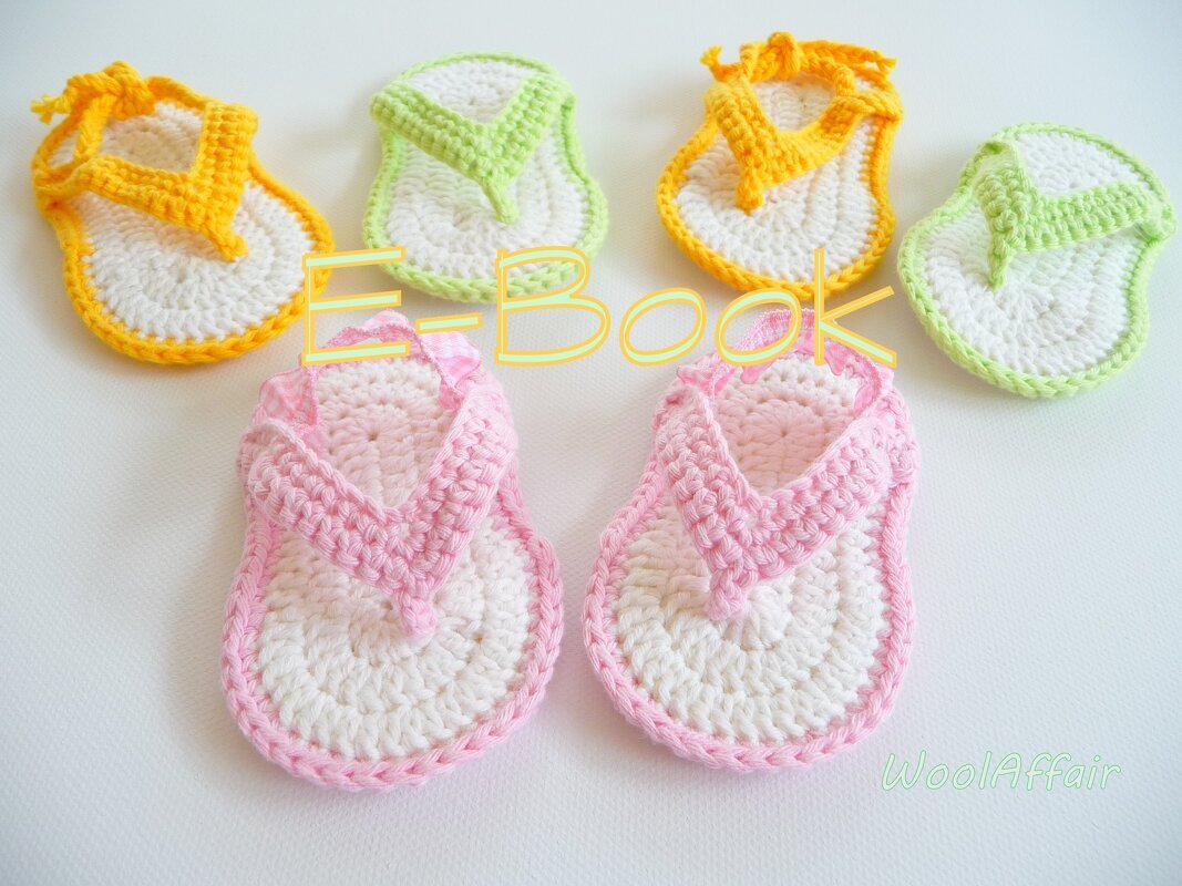 Häkelanleitung - Baby- Zehensteg - Sandalen - No.5