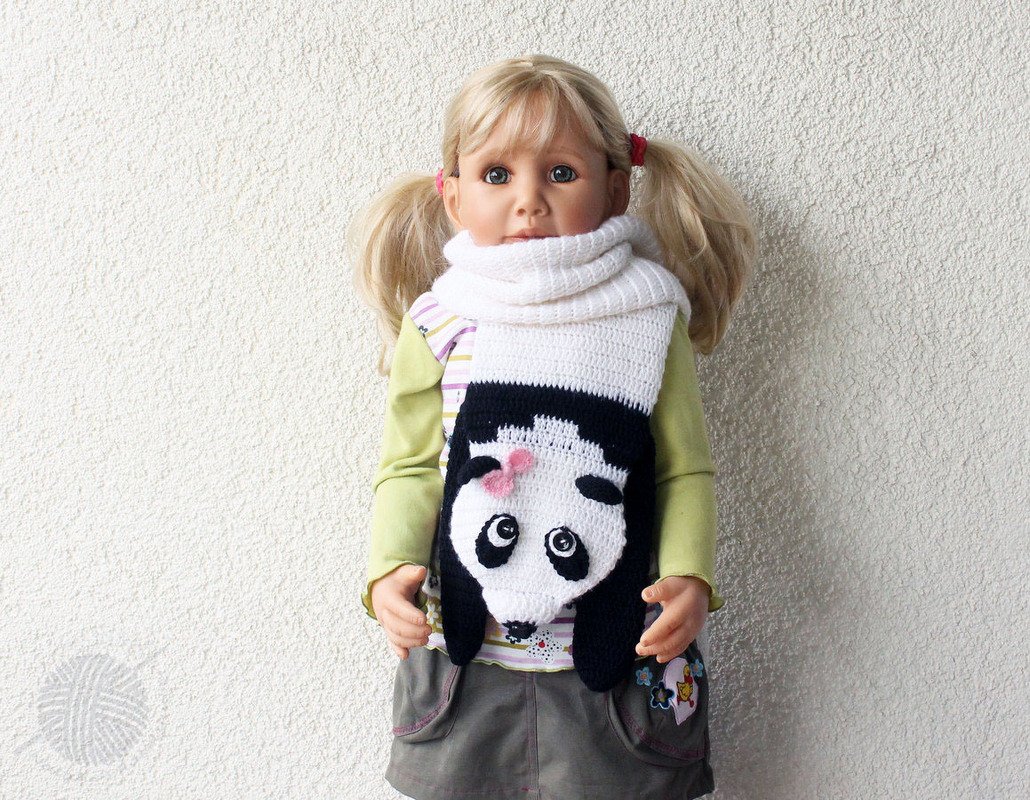 warmer Kinderschal "Panda", Gr. veränderbar - Bild 5