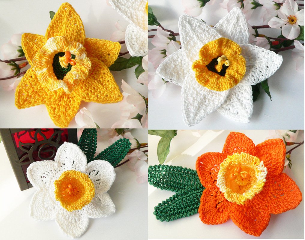 Osterglocken (Narzissen) mit den Blättern, 2 Var., 2 Gr.