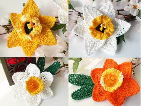 Osterglocken (Narzissen) mit den Blättern, 2 Var., 2 Gr.