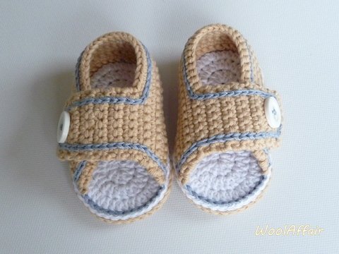 Häkelanleitung Babyschuhe - Babysandale für den Sommer - luftig leicht - No.2