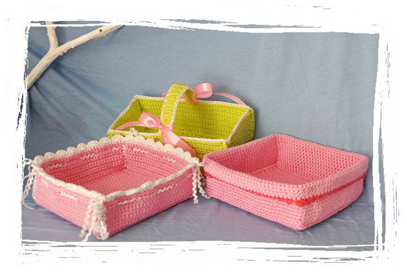 E-Book - Häkelanleitung - Eckige Körbchen - 3 Varianten - Körbchen - Osterkorb - Utensilo - Aufbwahrung