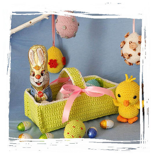 E-Book - Häkelanleitung - Eckige Körbchen - 3 Varianten - Körbchen - Osterkorb - Utensilo - Aufbwahrung