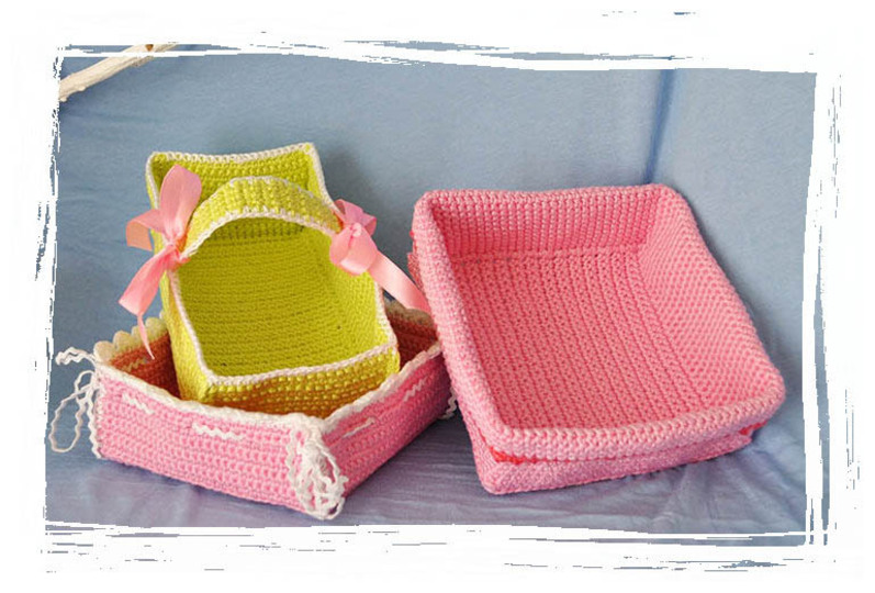 E-Book - Häkelanleitung - Eckige Körbchen - 3 Varianten - Körbchen - Osterkorb - Utensilo - Aufbwahrung