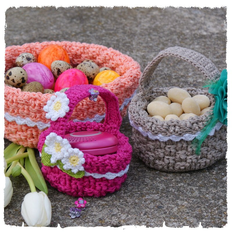 Häkelkörbchen/ Osterkörbchen ✻ DAISY`S ✻ - Bild 3