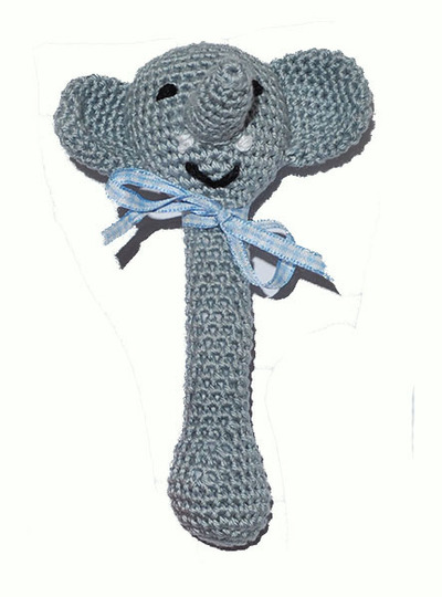 E-Book - Häkelanleitung - Rassel - Stabrassel - Greifling - Teddy - Elefant