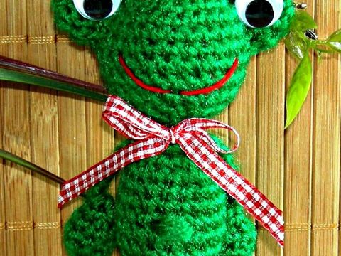 Taschenbaumler Frosch, Häkelanleitung als PDF