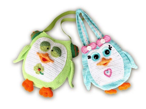 lustige Kindertaschen "Happy Pinguine", 2 Varianten