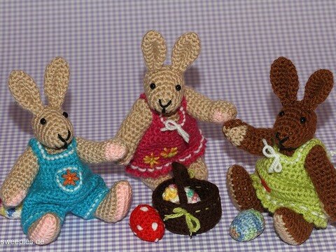 Häkelanleitung Oster-Set Hase "Ongie" & Kleidung