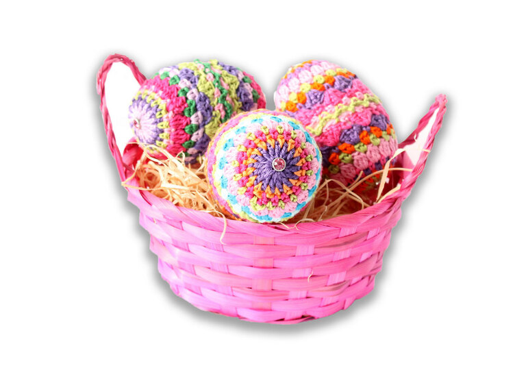 Colorful easter eggs, size 8 cm