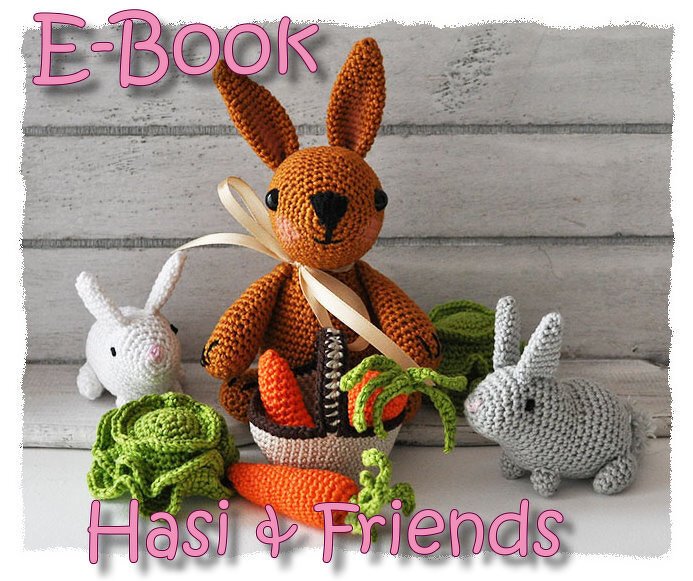 E-Book - Häkelanleitung - Hasi Hansi und Friends - Hase - Kaninchen - Karotte - Salat