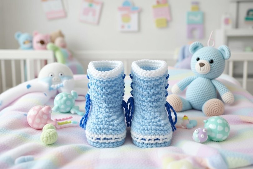 Strickanleitung Babyschuhe, Stiefel "Marie"
