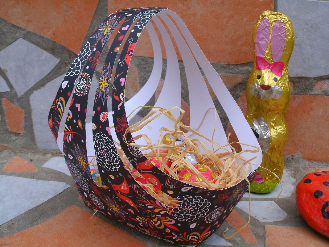 Osterkörbchen, Präsentkörbchen Bastelanleitung - Bild 5