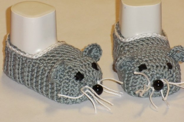 Baby Mäuse Booties Häkelanleitung - Bild 3