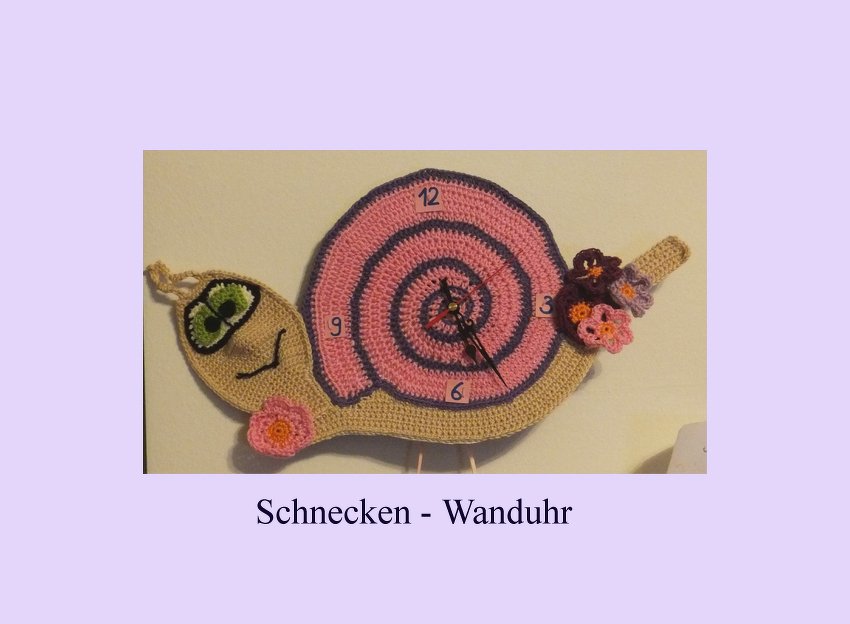 Häkelanleitung - Wanduhr Schnecke - Bild 2