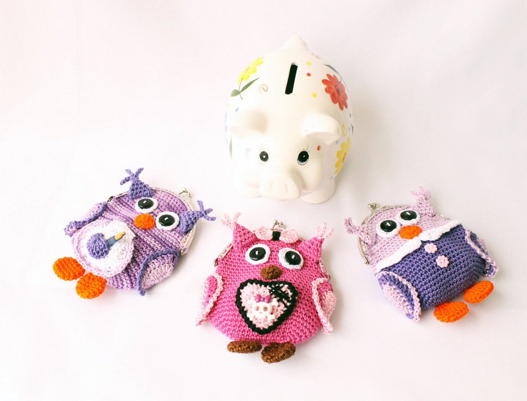 Geldtasche "Spareule", 3 St. Gr. 11 x 15 cm - Bild 11