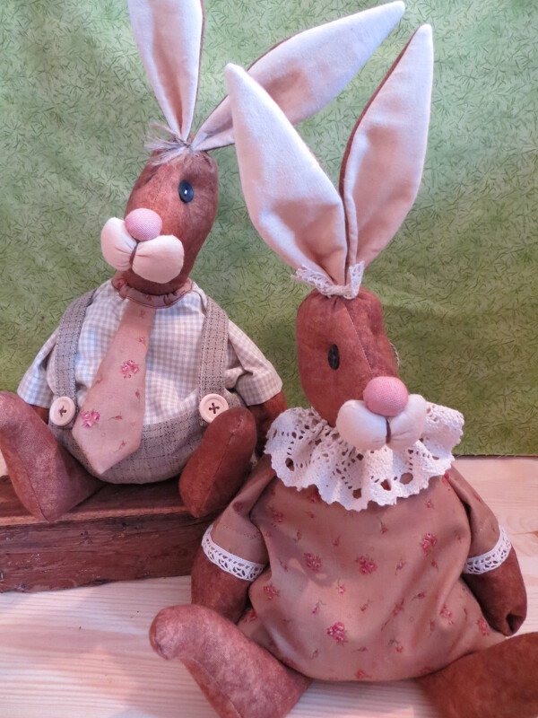 Nähanleitung Hasenpaar Paul &amp; Leni