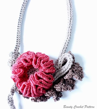 Crochet Necklace Pattern, Crochet Jewelry Pattern 